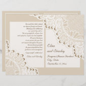 Dentelles blanches & perles beige plié programme d (Devant / Derrière)