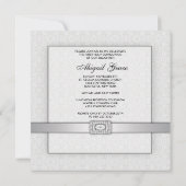 Dentelles blanches Première communion Invitation (Dos)