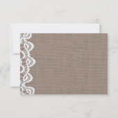 Dentelles Crochet antique et Burlap RSVP (Dos)