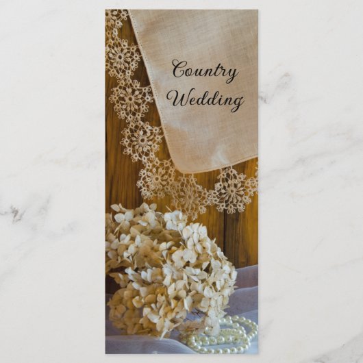 Dentelles de pays et Fleurs Programme de mariage d (Devant)