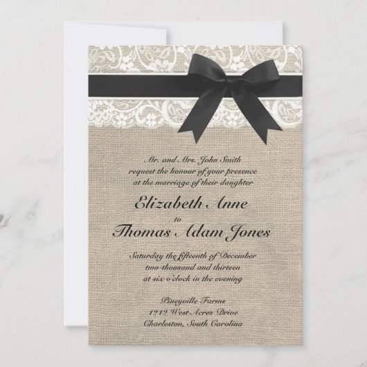 Dentelles et Faire-part de mariage rousses de Burl (Devant)