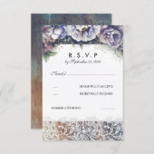 Dentelles et fleurs Vintages d'aquarelle RSVP (Devant / Derrière)