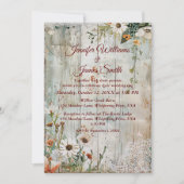 Dentelles et marguerites vintages Faire-part de ma (Devant)