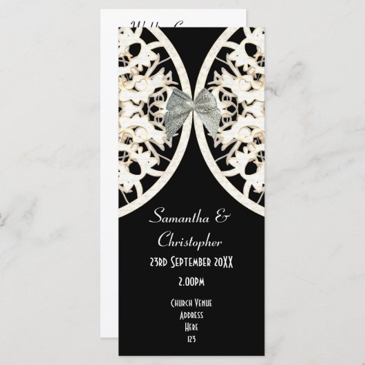 Dentelles noires et blanches damas programme de ma (Devant / Derrière)