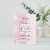 Dentelles Roses Dames Dîner Invitation (Debout devant)