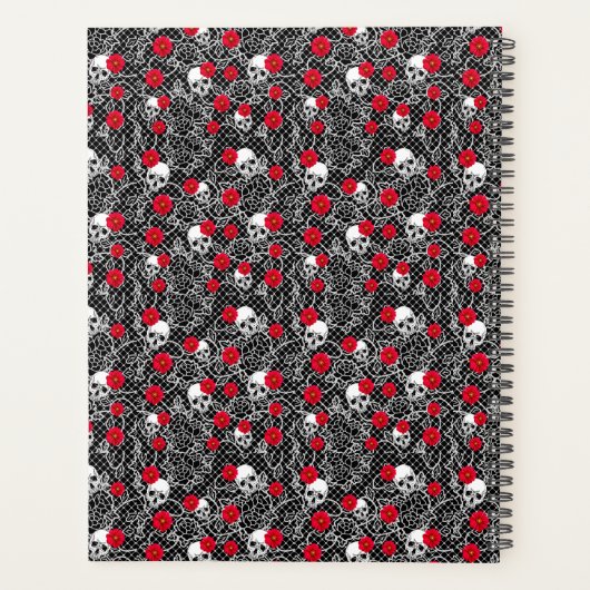 Dentelles, roses et crânes rouges (Dos)