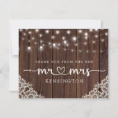 Dentelles rustiques en bois M. Mme Merci Postc (Devant)