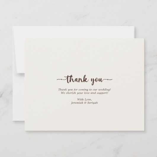 Dentelles rustiques en bois M. Mme Merci Postc (Dos)