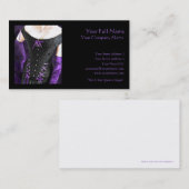 Dentelles violettes - Carte de visite (Devant / Derrière)