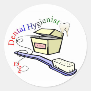 Dential Hygienist T-shirts en cadeautjes Ronde Sticker