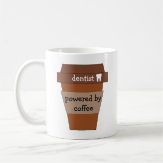 Dentist aangedreven door koffie koffiemok