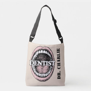 Dentist aangepaste naamzakken crossbody tas