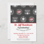 Dentist Afstuderen Invitation Chalk Dental Party Kaart (Voorkant)