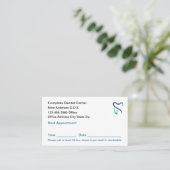 Dentist Appointment Herinneringen Logo Visitekaart Afsprakenkaartje (Staand voorkant)