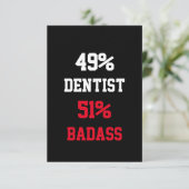 Dentist  Badass Card Kaart (Staand voorkant)
