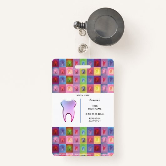 Dentist Badge (Voorkant met intrekbare)