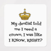 DENTIST BEHOEFTE KROEIEN LABELS (Design 1)