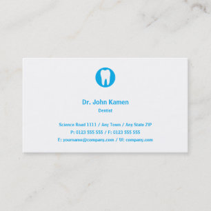 Dentist   Blauw Visitekaartje