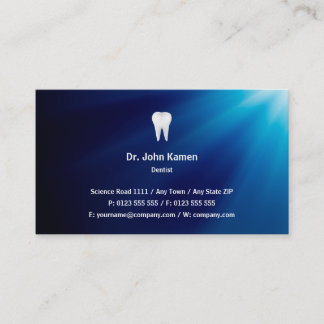Dentist | Blauwe gloed Visitekaartje