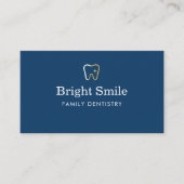 Dentist Blue Tooth Icon Branding Visitekaartje (Voorkant)