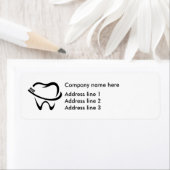 Dentist Bureau Adresse Modèle Sticker Étiquettes (En situation)