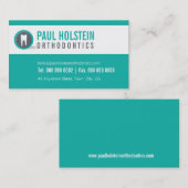 DENTIST CARTE DE VISITE :: logo de dent moderne 2 (Devant / Derrière)