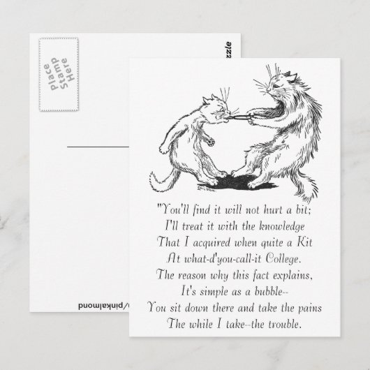 Dentist Cat Pulling Tooth Briefkaart (Voorkant / Achterkant)