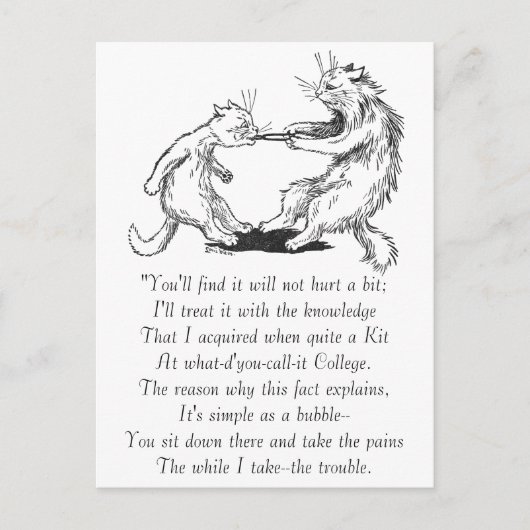 Dentist Cat Pulling Tooth Briefkaart (Voorkant)