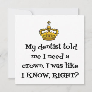 DENTIST CROWN BEDANKKAART
