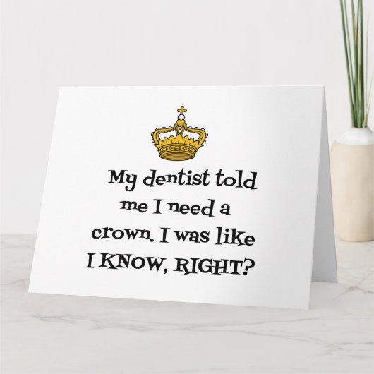 DENTIST CROWN BEDANKKAART (Voorkant)