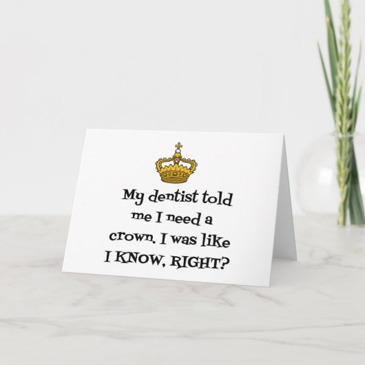 DENTIST CROWN FEESTDAGEN KAART (Voorkant)