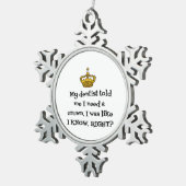 DENTIST CROWN TIN SNEEUWVLOK ORNAMENT (Rechts)