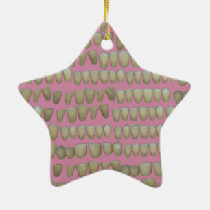 DENTIST DENTISTRY ORTHODONTICS ROTTEN TEETH MOUTH KERAMISCH ORNAMENT