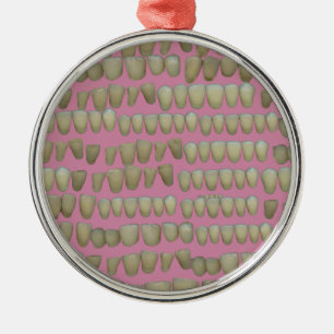 DENTIST DENTISTRY ORTHODONTICS ROTTEN TEETH MOUTH METALEN ORNAMENT
