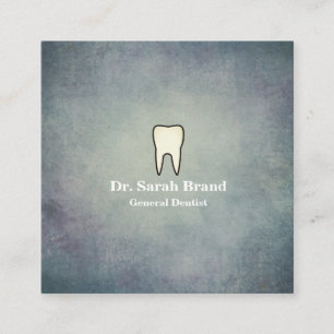 Dentist Elegant Floral Tooth Dental Care Vierkante Visitekaartje