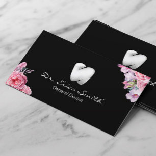Dentist Floral Moderne Tandtandheelkundige verzorg Visitekaartje