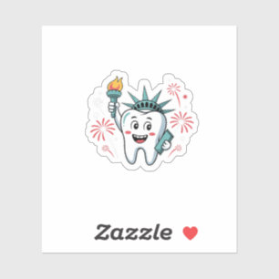 Dentist Funny American van de Dentist Squad van 4  Sticker