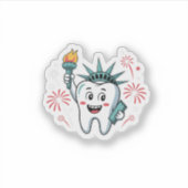 Dentist Funny American van de Dentist Squad van 4 Sticker (Voorkant)