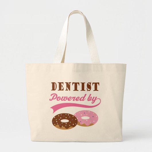 Dentist Funny Gift Grote Tote Bag (Voorkant)