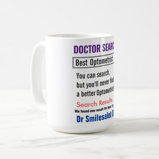 Dentist Funny Search Gift Mug (Devant gauche)