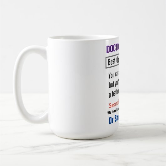 Dentist Funny Search Gift Mug Koffiemok (Links)