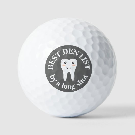 Dentist Gift Gray Golf Balls Golfballen (Voorkant)