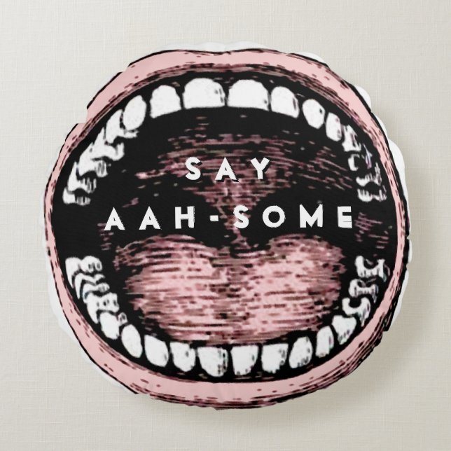 Dentist Gifts Dental Office Rond Kussen (Voorkant)