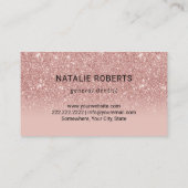 Dentist Glitter Tooth Roos Gold Ombre Dental Care Visitekaartje (Achterkant)