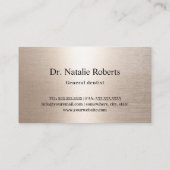 Dentist Gold Geometric Pattern Chic Dental Office Visitekaartje (Achterkant)