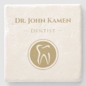 Dentist | Goud Stenen Onderzetter (Voorkant)
