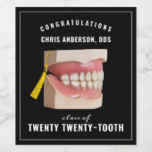 Dentist Gradust Congrats Vin Étiquette (Étiquettes simples)