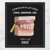 Dentist Gradust Congrats Vin Étiquette (Étiquettes simples)