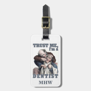 DENTIST humor aangepast bagagelabel