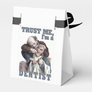 DENTIST-humor, aangepaste draagtassen Bedankdoosjes